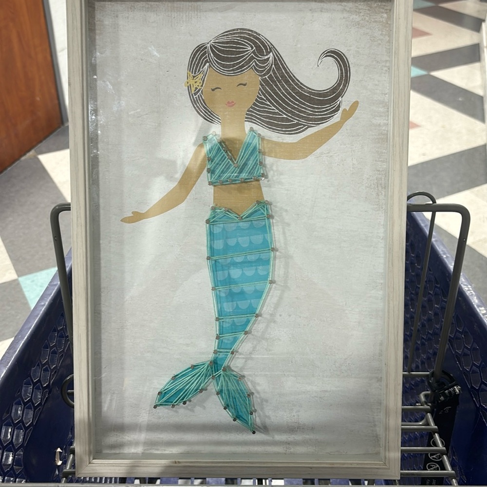 Mermaid under glass 12x18